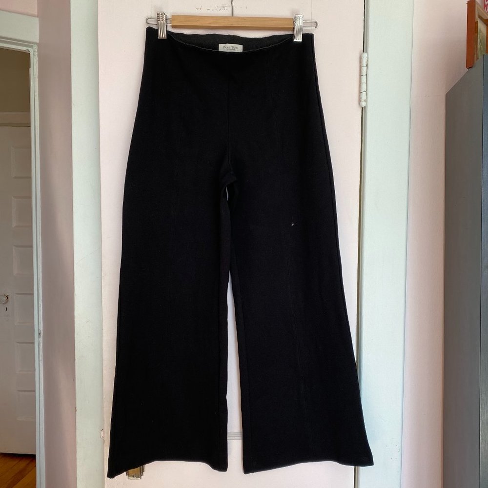 Part Two black cropped stretch pants
